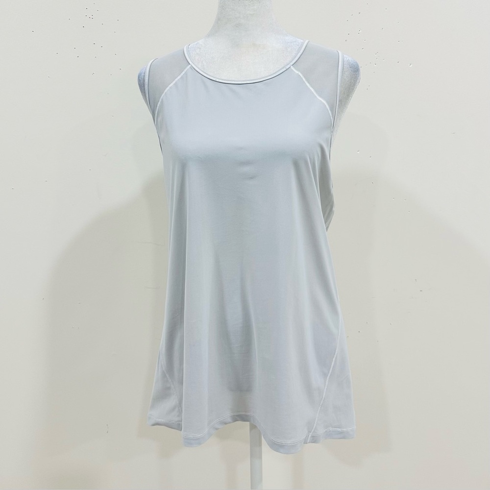 Lululemon Grey tank‎ top open back running, lightweight, mesh panels size: M